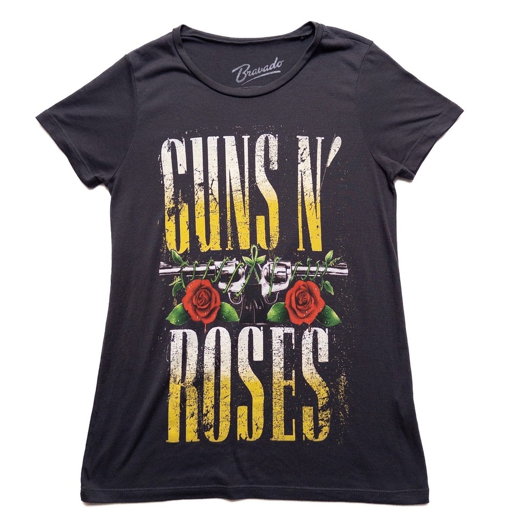 Bravado Guns N Roses Graphic Tee Womens M Black Distressed